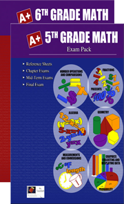 Exams Pack Available for 5th Grade, 6th Grade and Algebra 1
