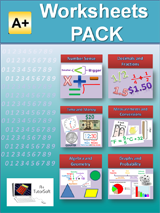 Worksheets Pack Available for 5th Grade, 6th Grade and Algebra 1